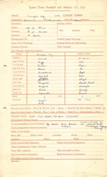 Birmingham City A 6.9.1947 Match Paperwork