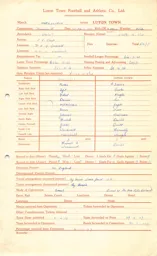 Millwall A 1.11.1947 Match Paperwork