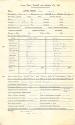 Bury FC H 22.11.1947 Match Paperwork