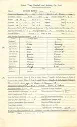 Bury FC H 6.11.1948 Match Paperwork