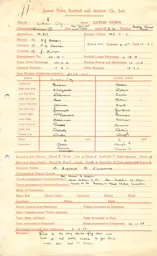 Lincoln City A 27.11.1948 Match Paperwork