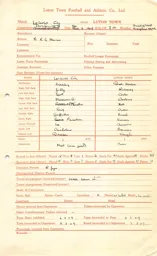 Leicester City A 5.3.1949 Match Paperwork