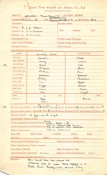 Grimsby Town A 3.5.1949 Match Paperwork