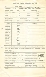 Coventry City H 7.5.1949 Match Paperwork