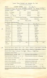 Grimsby Town H 3.9.1949 Match Paperwork