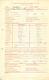 Grimsby Town A 31.12.1949 Match Paperwork