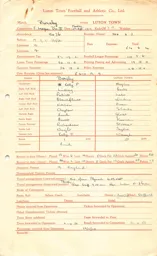 Barnsley A 10.4.1950 Match Paperwork