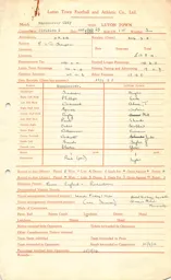 Manchester City A 23.9.1950 Match Paperwork