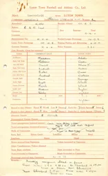 Chesterfield A 11.11.1950 Match Paperwork