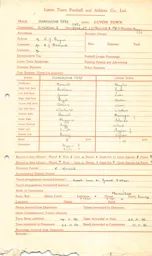 Birmingham City A 25.11.1950 Match Paperwork