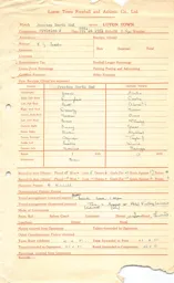 Preston North End A 24.2.1951 Match Paperwork
