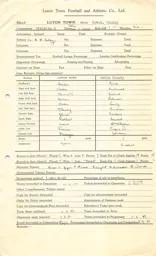 Notts County H 3.3.1951 Match Paperwork