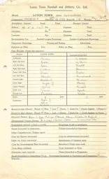 Chesterfield H 31.3.1951 Match Paperwork