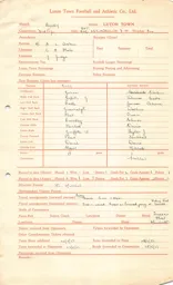 Bury FC A 25.8.1951 Match Paperwork & Correspondence