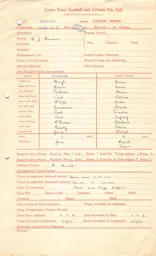 Barnsley A 5.9.1951 Match Paperwork