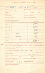 Swansea Town A 15.12.1951 Match Paperwork