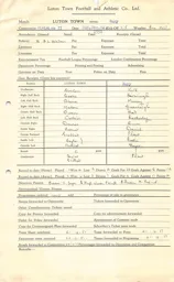 Bury FC H 22.12.1951 Match Paperwork
