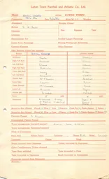Notts County A 5.1.1952 Match Paperwork