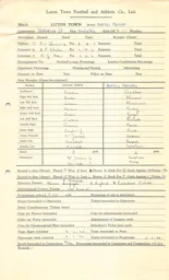 Nottingham Forest H 16.2.1952 Match Paperwork