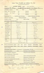 Arsenal H 8.3.1952 Match Paperwork & Correspondence
