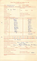 Rotherham United 12.4.1952 Match Paperwork