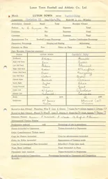 Cardiff City H 19.4.1952 Match Paperwork