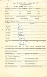 Barnsley H 3.5.1952 Match Paperwork
