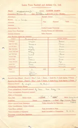 Huddersfield Town A 11.10.1952 Match Paperwork