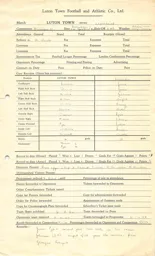 Lincoln City H 1.11.1952 Match Paperwork