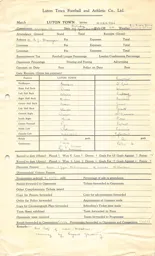 Everton H 29.11.1952 Match Paperwork