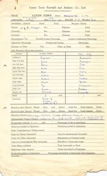 Manchester City H 4.2.1953 Match Paperwork & Correspondence