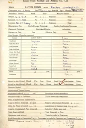 Bolton Wanderers H 14.2.1953 Match Paperwork & Correspondence