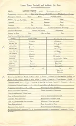 Huddersfield Town H 28.2.1953 Match Paperwork