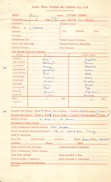Bury FC 3.4.1953 Match Paperwork & Correspondence
