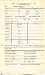 Bury FC H 6.4.1953 Match Paperwork & Correspondence
