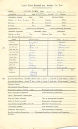 Nottingham Forest H 11.4.1953 Match Paperwork