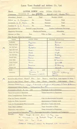 Oldham Athletic H 19.8.1953 Match Paperwork