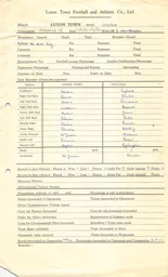 Everton H 22.8.1953 Match Paperwork