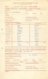 Plymouth Argyle A 29.8.1953 Match Paperwork