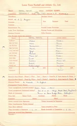Nottingham Forest A 2.9.1953 Match Paperwork
