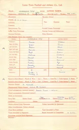 Birmingham City A 9.9.1953 Match Paperwork