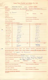 Rotherham United 12.9.1953 Match Paperwork