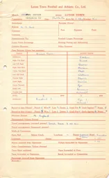 Bristol Rovers A 31.10.1953 Match Paperwork