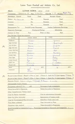 Bury FC H 5.12.1953 Match Paperwork