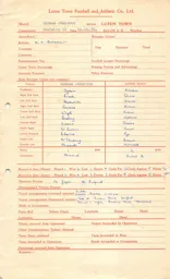 Oldham Athletic A 12.12.1953 Match Paperwork