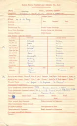Everton A 19.12.1953 Match Paperwork