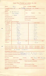 Bury FC A 24.8.1954 Match Paperwork & Correspondence