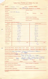 Lincoln City A 8.9.1954 Match Paperwork & Correspondence