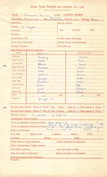 Rotherham United A 25.9.1954 Match Paperwork