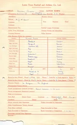 Bristol Rovers A 9.10.1954 Match Paperwork